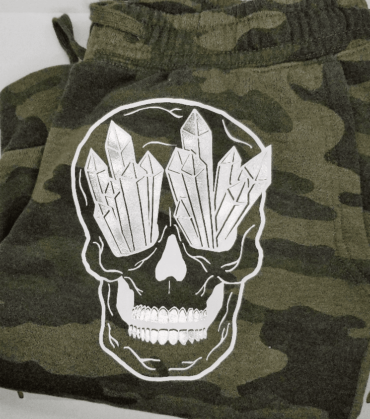 Crystal Skull Camo Sweatpants Black Cat Bazaar