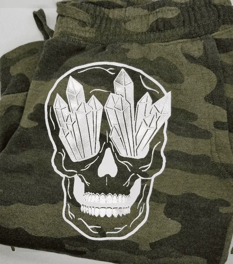 Crystal Skull Camo Sweatpants Black Cat Bazaar