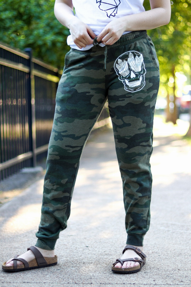 Crystal Skull Camo Sweatpants Black Cat Bazaar