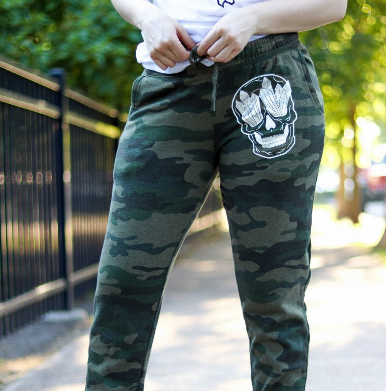 Crystal Skull Camo Sweatpants Black Cat Bazaar