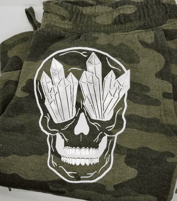 Crystal Skull Camo Sweatpants Black Cat Bazaar