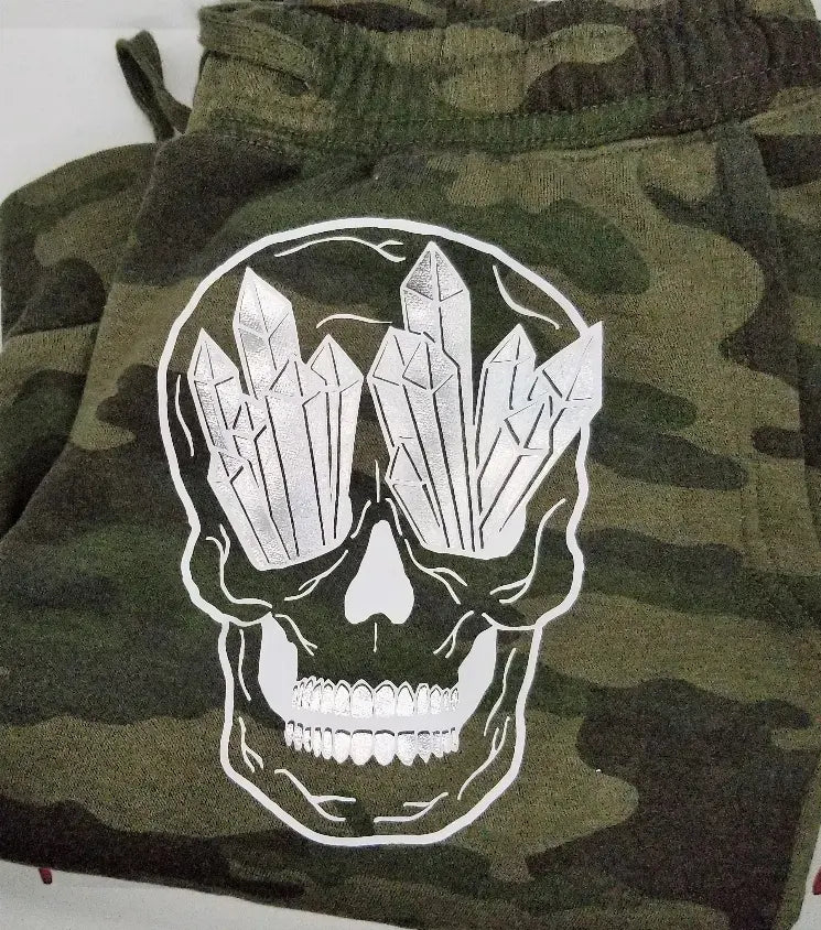 Crystal Skull Camo Sweatpants Black Cat Bazaar