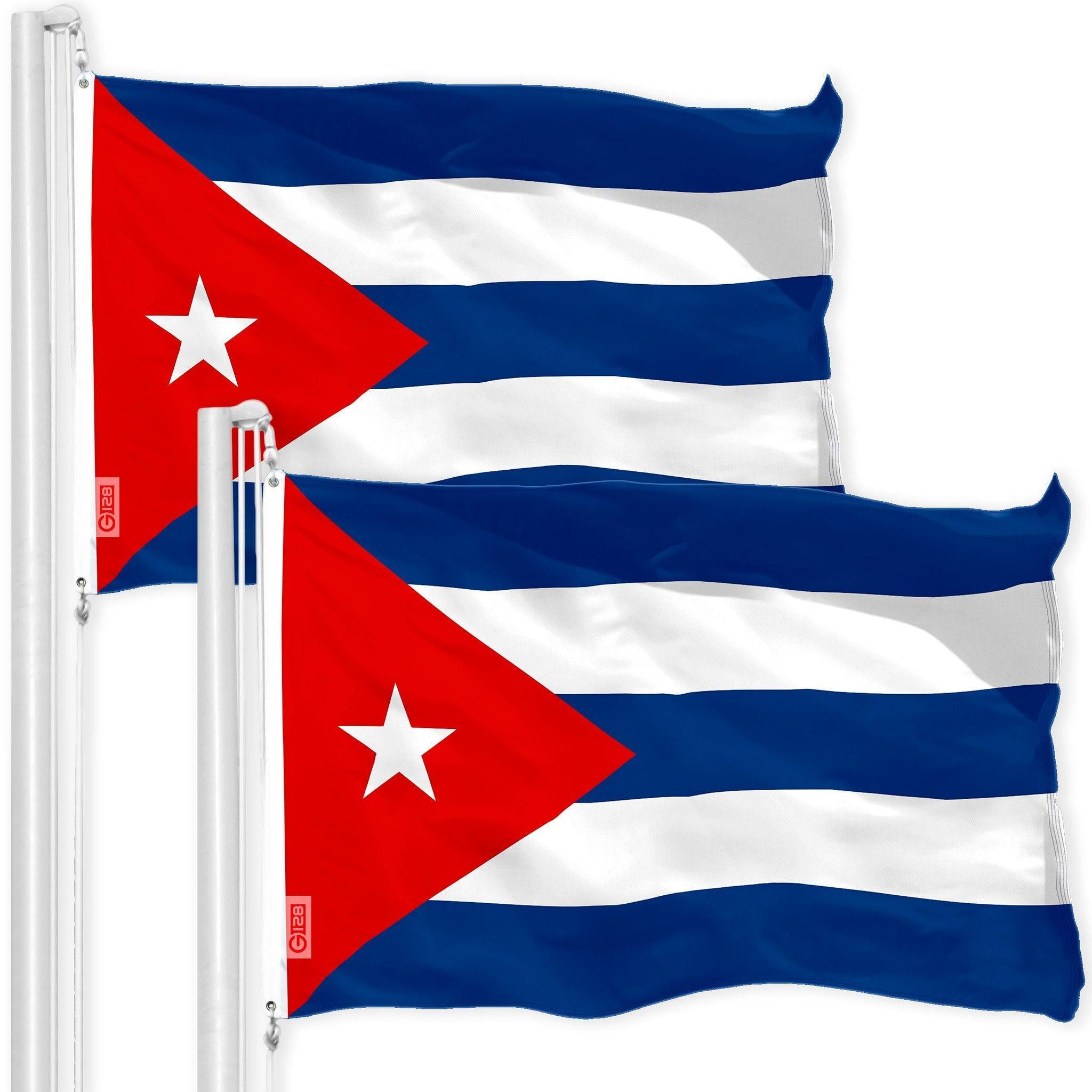 Cuba Cuban Flag 3x5 Ft 2-Pack 150D Printed Polyester By G128 G128