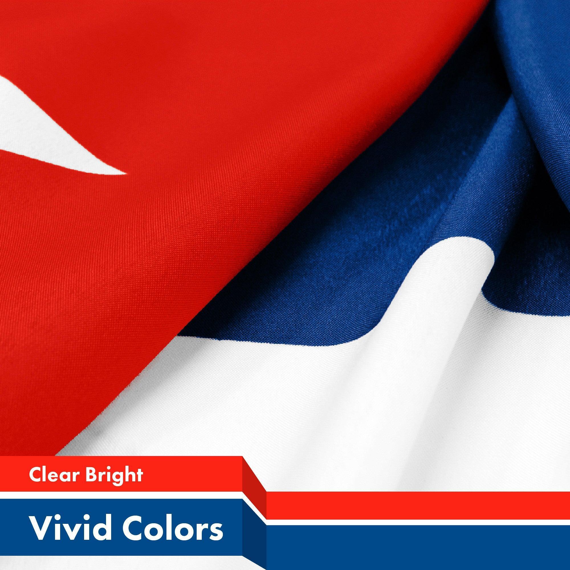 Cuba Cuban Flag 3x5 Ft 2-Pack 150D Printed Polyester By G128 G128