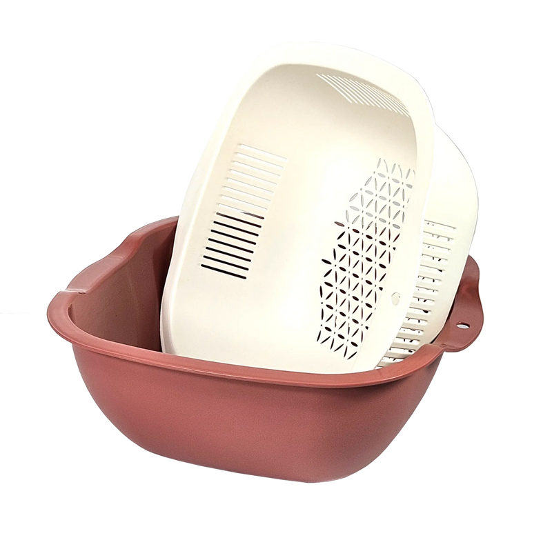 Cuisine Collecion 4.5 QT Bowl & Strainer Set - Sage Waymore LLC
