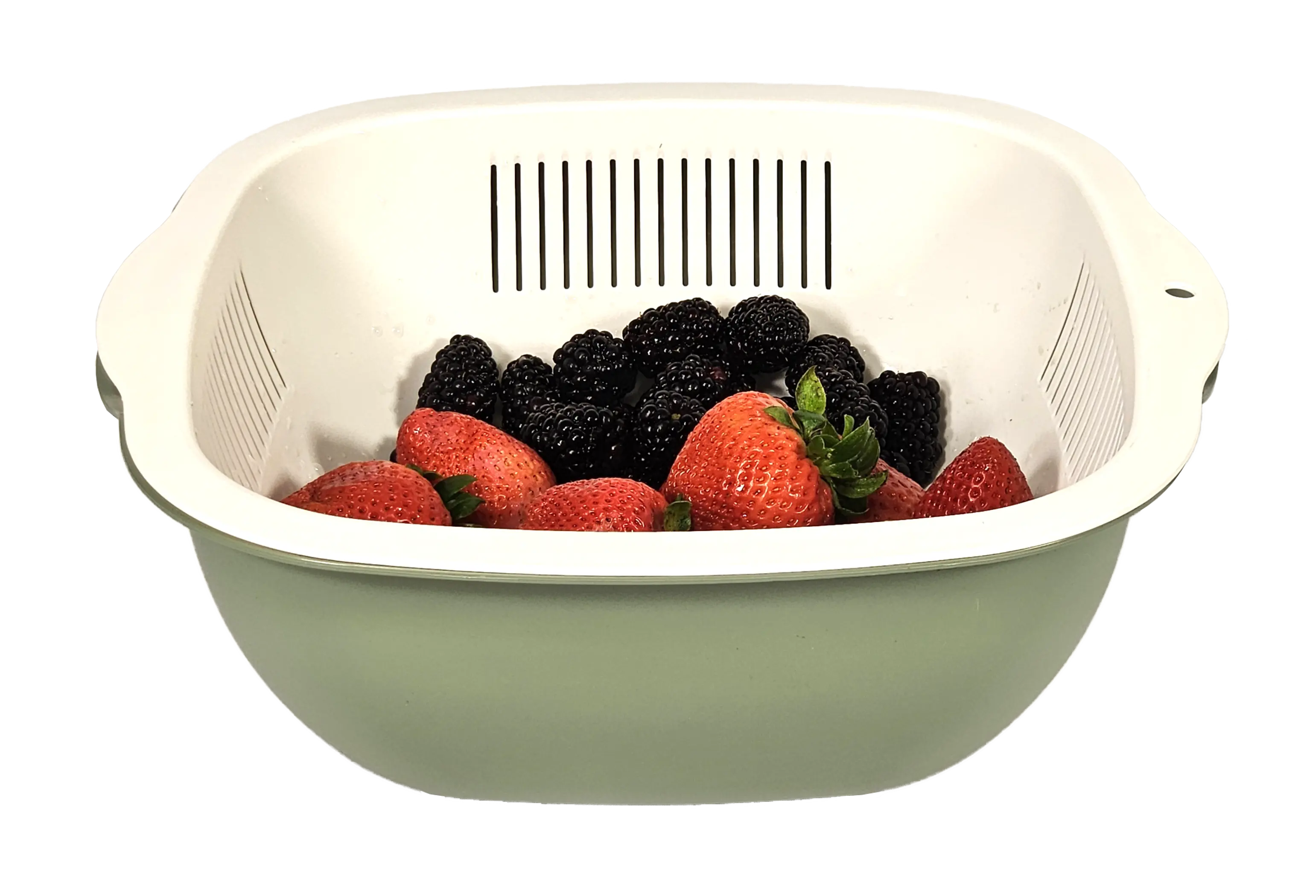 Cuisine Collecion 4.5 QT Bowl & Strainer Set - Sage Waymore LLC