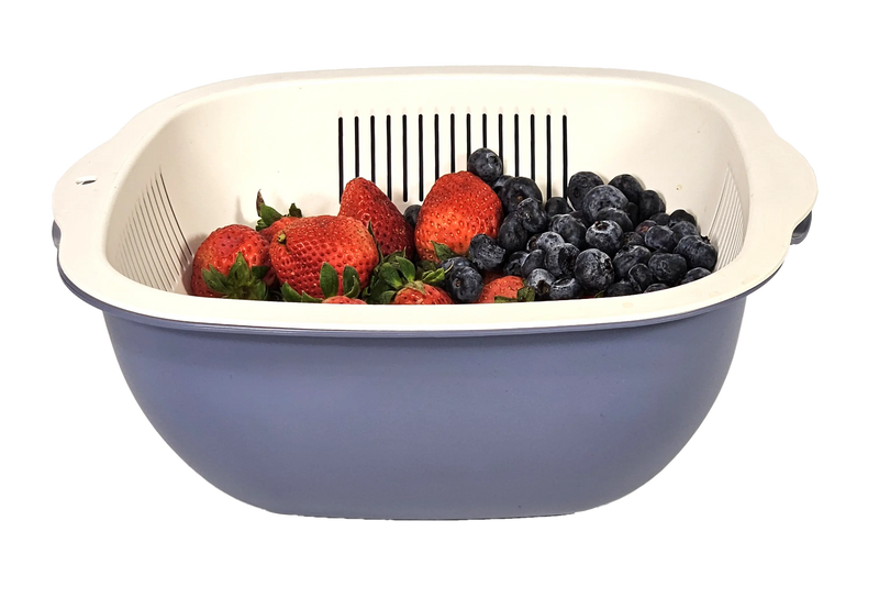 Cuisine Collecion 4.5 QT Bowl & Strainer Set - Sage Waymore LLC