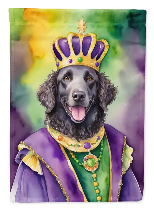 Curly-Coated Retriever King of Mardi Gras Garden Flag Caroline's Treasures