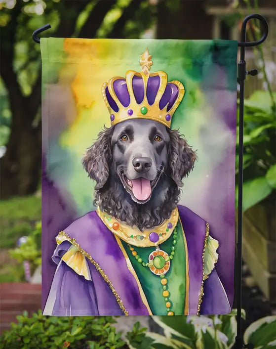 Curly-Coated Retriever King of Mardi Gras Garden Flag Caroline's Treasures