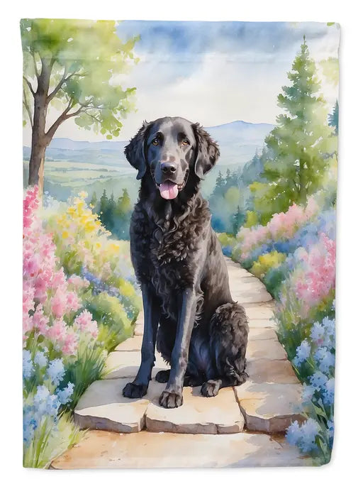 Curly-Coated Retriever Spring Path Garden Flag Caroline's Treasures