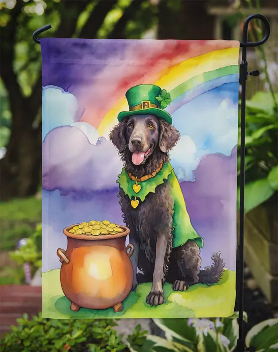 Curly-Coated Retriever St Patrick's Day Garden Flag Caroline's Treasures