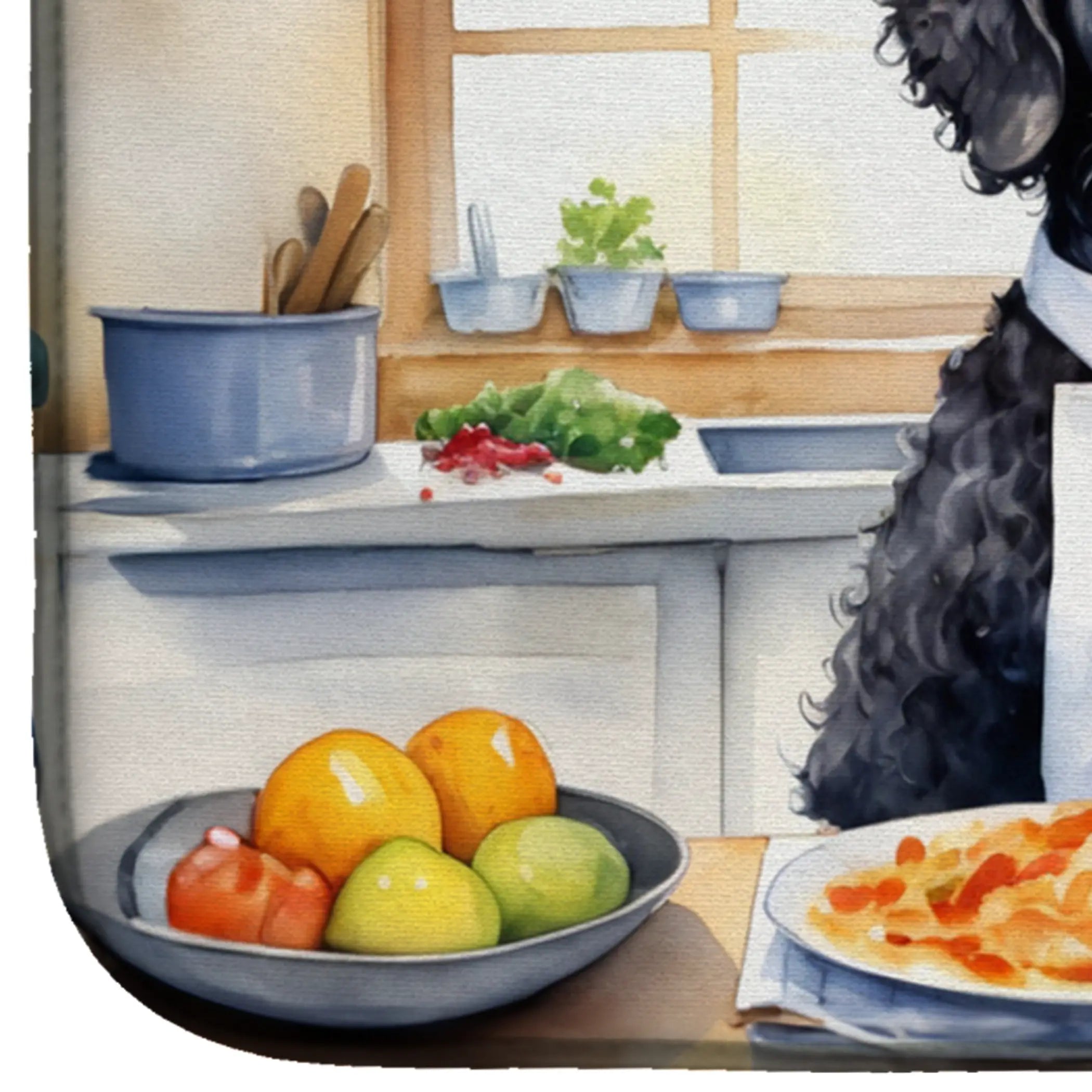 Curly-Coated Retriever The Chef Dish Drying Mat Caroline's Treasures