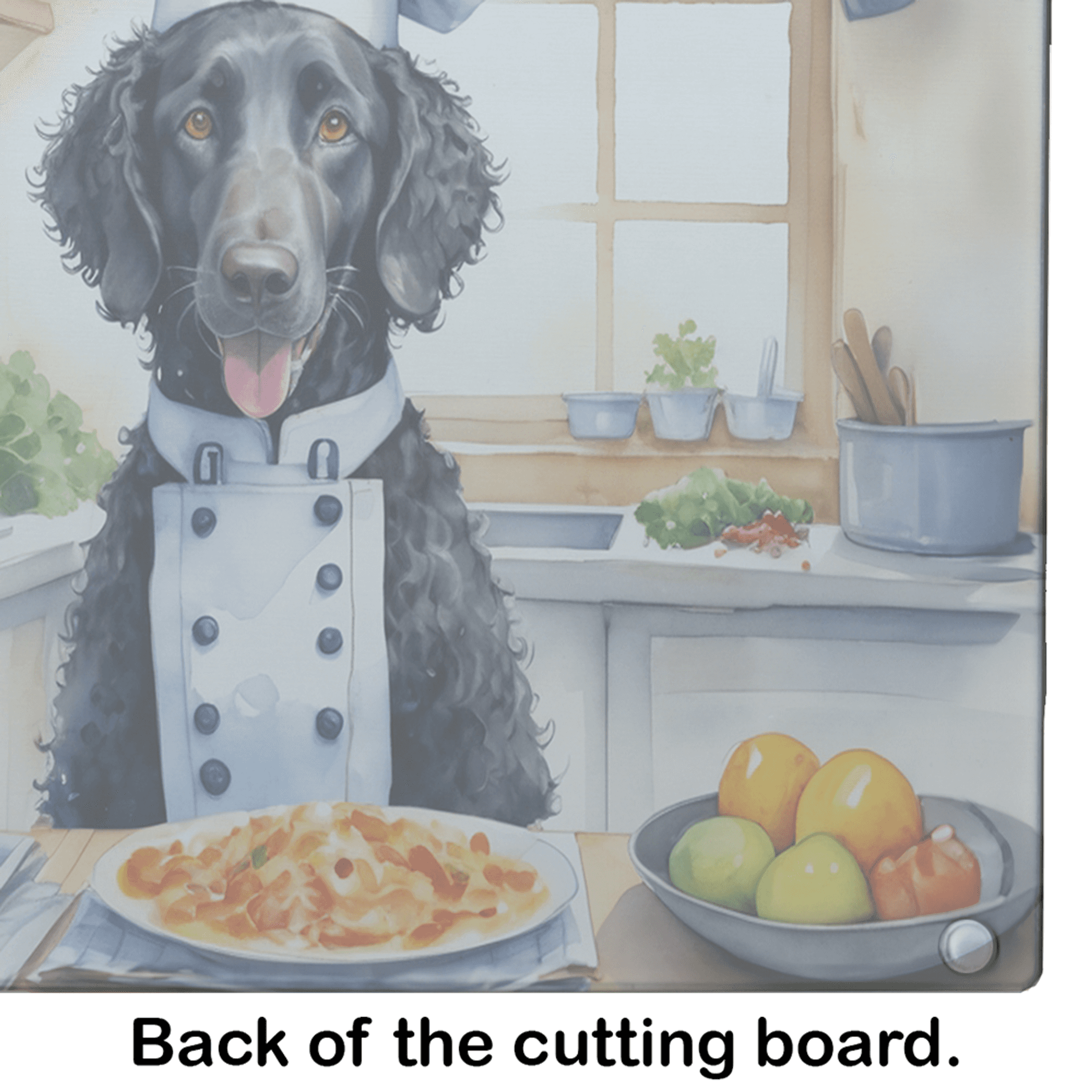 Curly-Coated Retriever The Chef Glass Cutting Board Caroline's Treasures