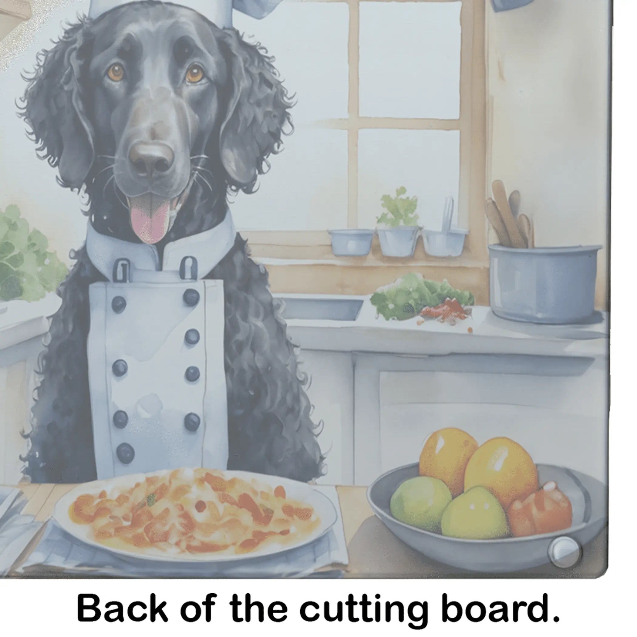 Curly-Coated Retriever The Chef Glass Cutting Board Caroline's Treasures
