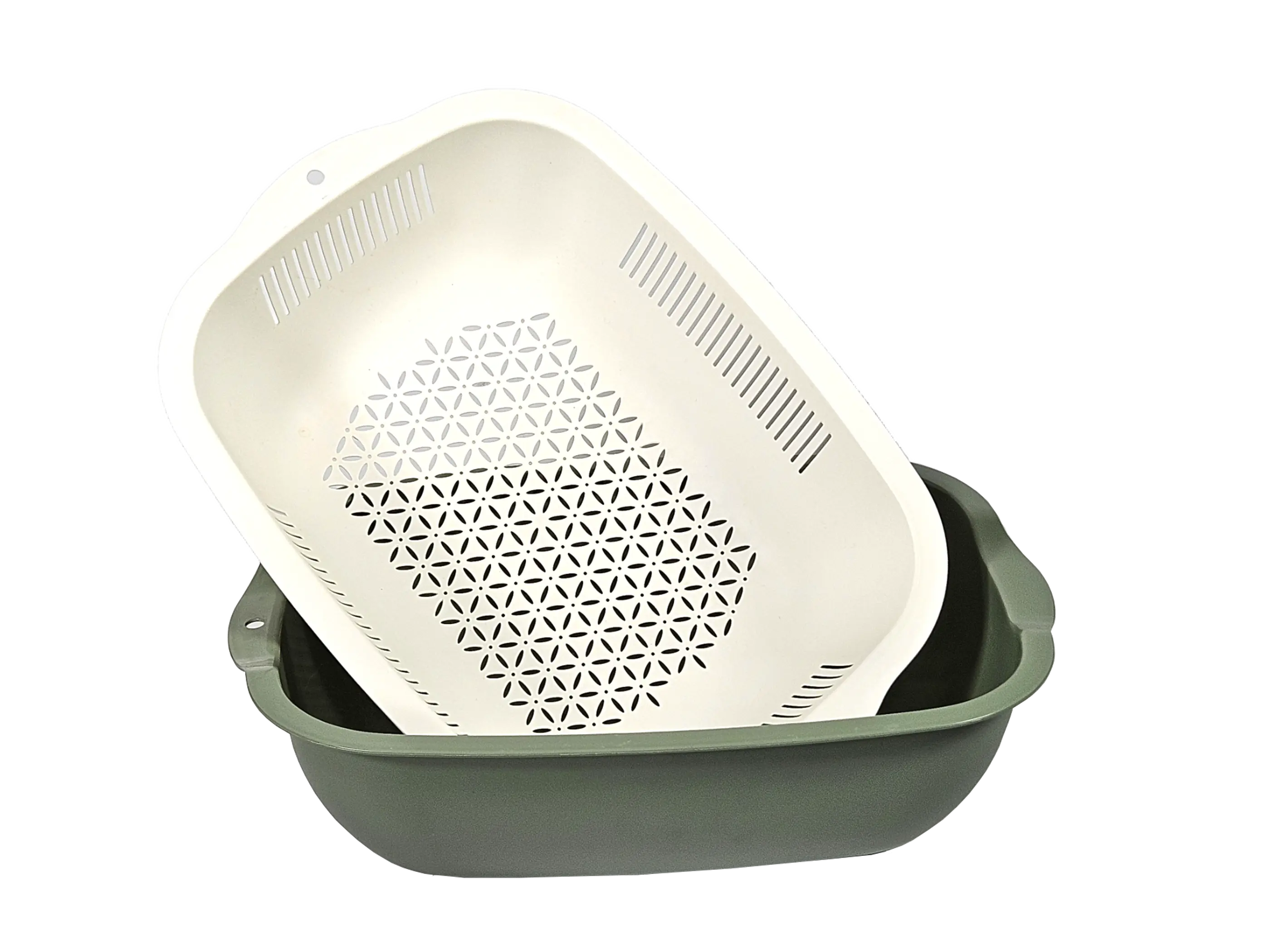 Cusine Collection 7 QT Bowl & Strainer Set - Sage Waymore LLC