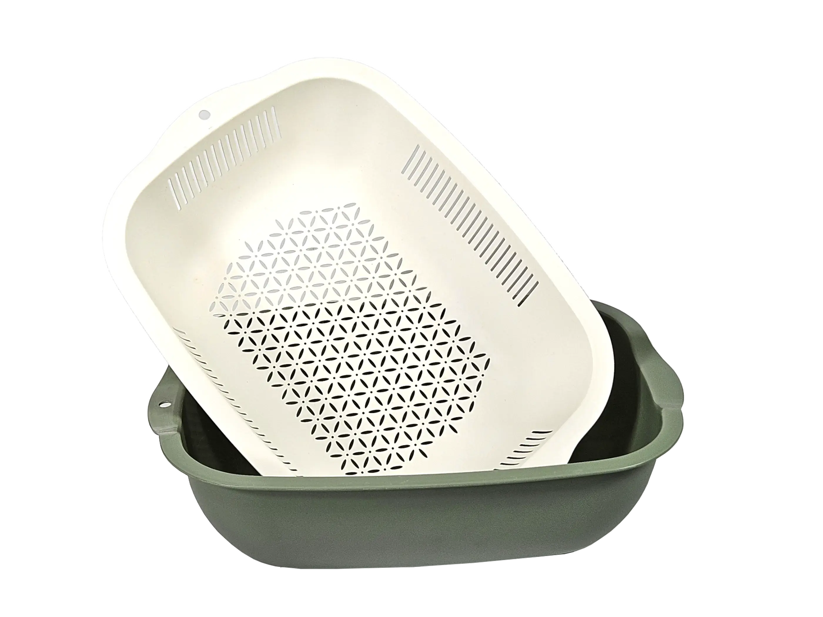 Cusine Collection 7 QT Bowl & Strainer Set - Sage Waymore LLC