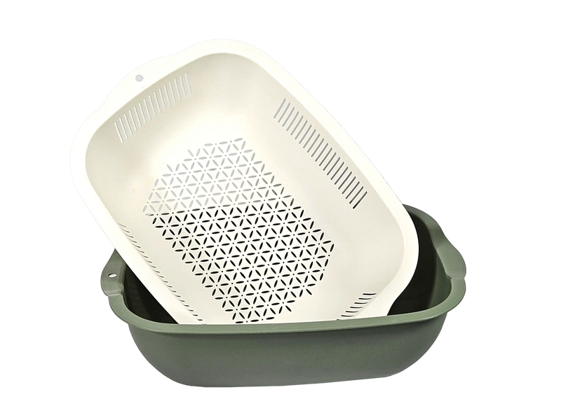 Cusine Collection 7 QT Bowl & Strainer Set - Sage Waymore LLC