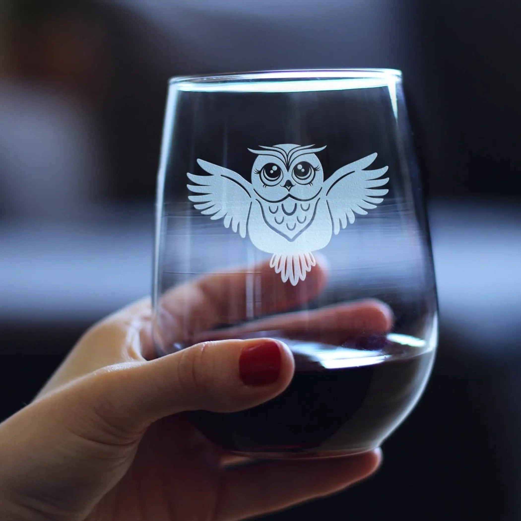 Cute Owl Stemless Wine Glass - Owl Gifts and Decor Bevvee