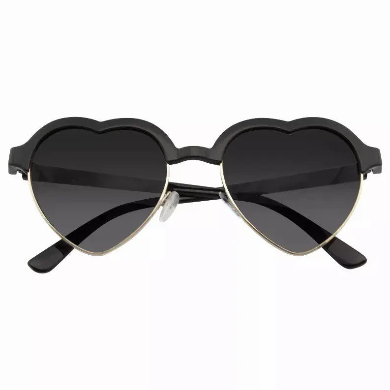Cute Vintage Half Frame Inspired Heart Shape Sunglasses Sunglass Memphis
