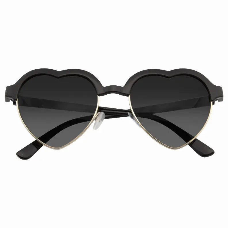 Cute Vintage Half Frame Inspired Heart Shape Sunglasses Sunglass Memphis