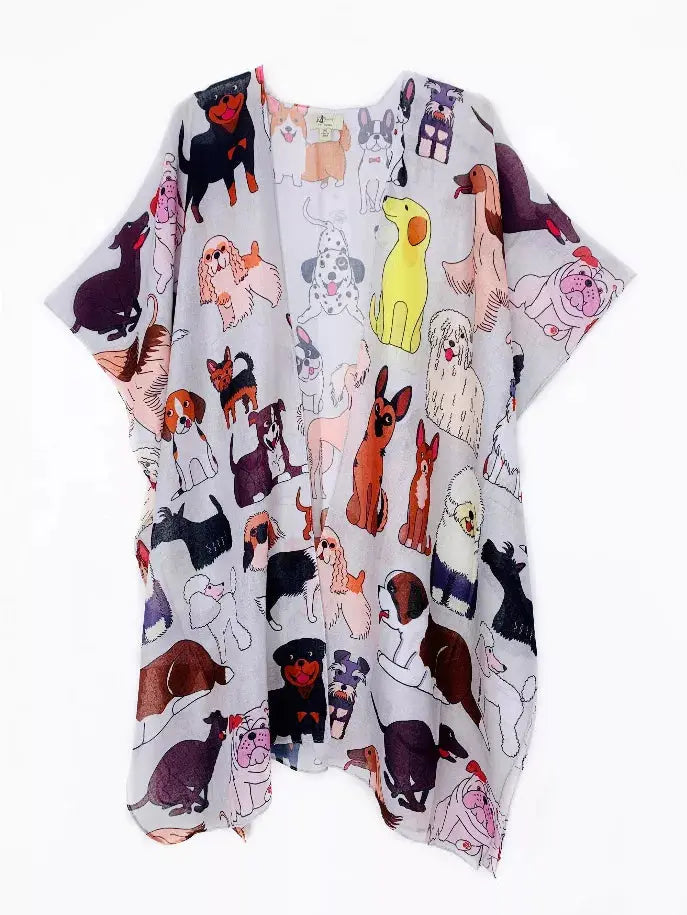 Cutest Puppy Kimono-/Multi JC Sunny Fashion