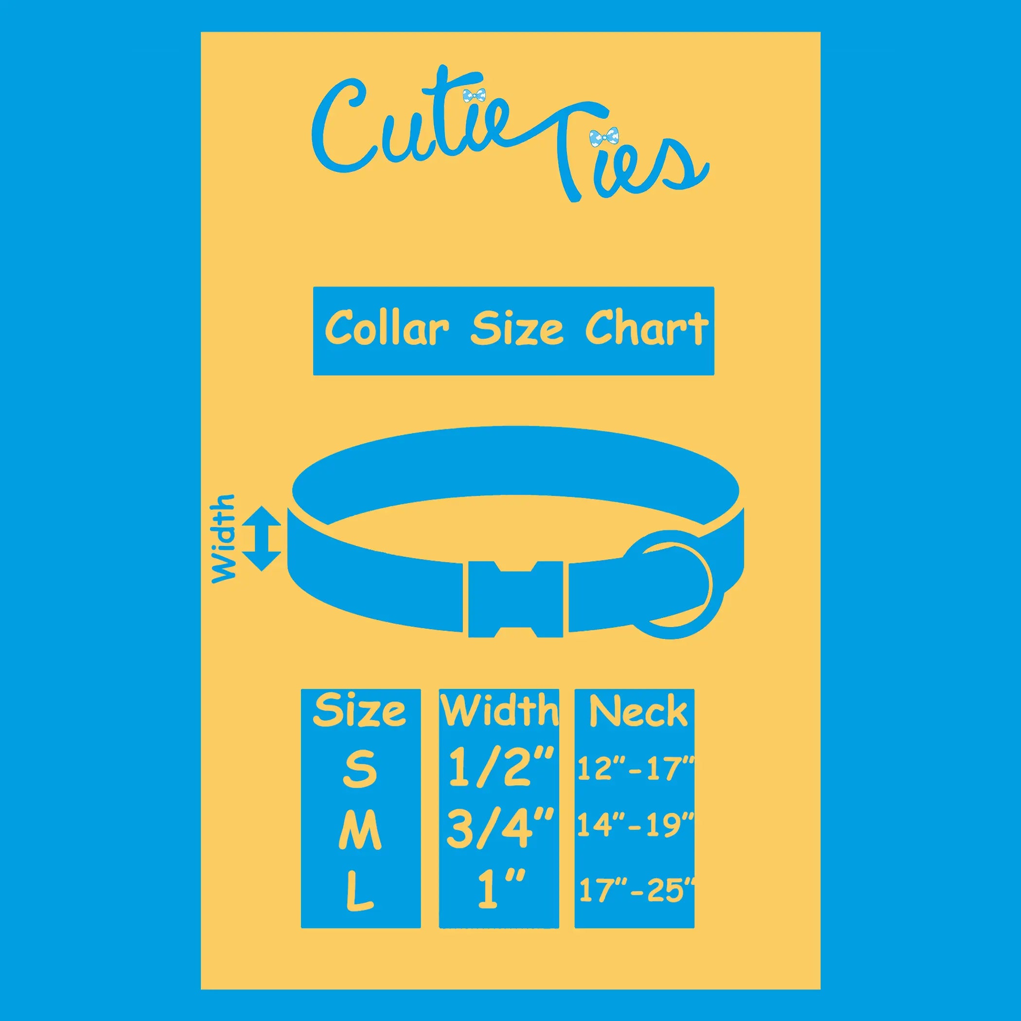 Cutie Ties Fun Design Dog Collar Cutie Ties