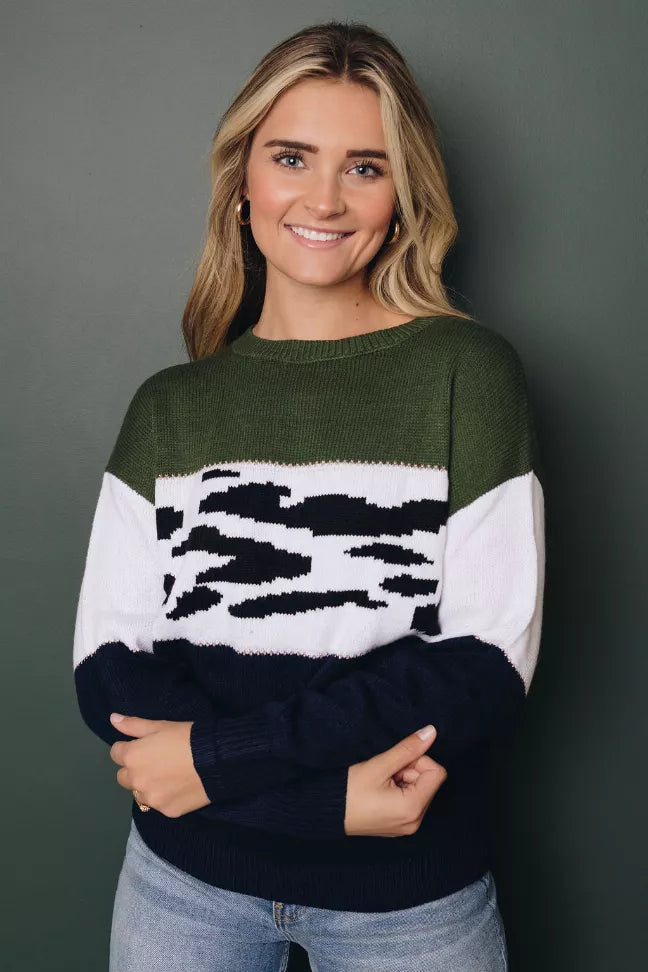 Cycle Through Leopard Sweater Stay Warm in Style