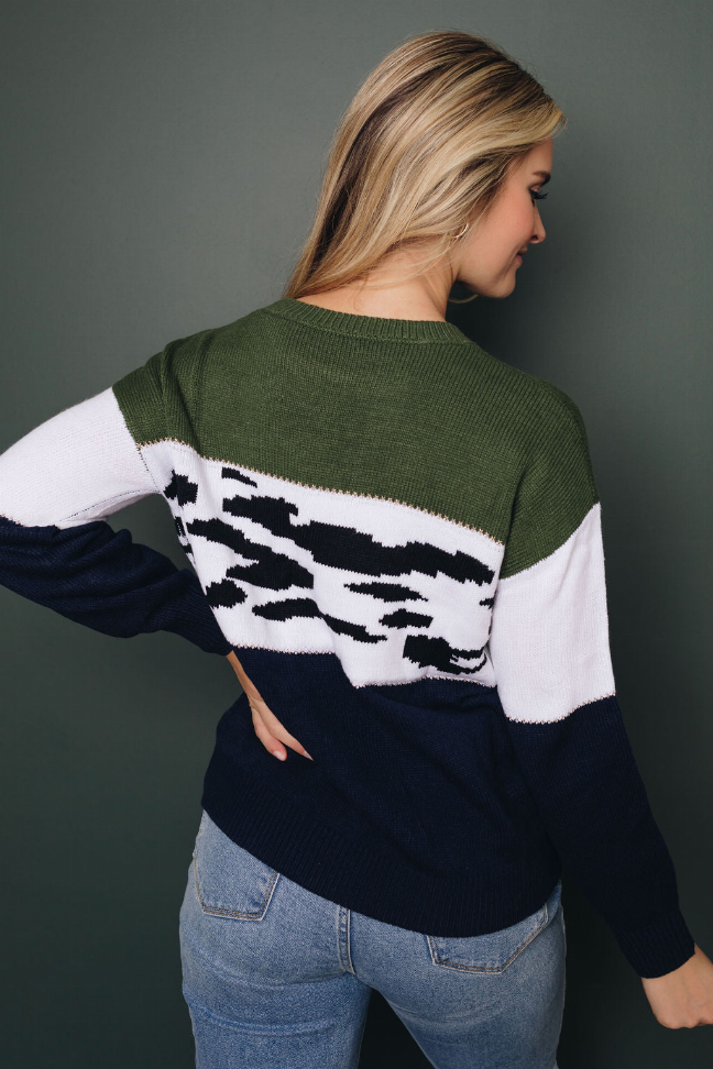 Cycle Through Leopard Sweater Stay Warm in Style