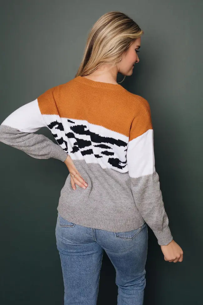 Cycle Through Leopard Sweater Stay Warm in Style