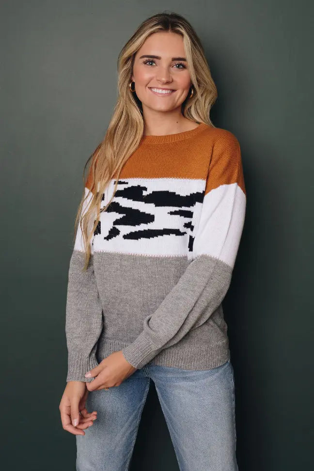 Cycle Through Leopard Sweater Stay Warm in Style
