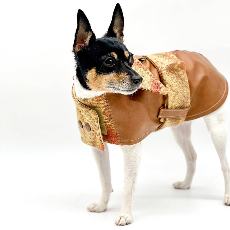 DCNY Vegan Faux Leather Southwest Coat DoggieCoutureNY