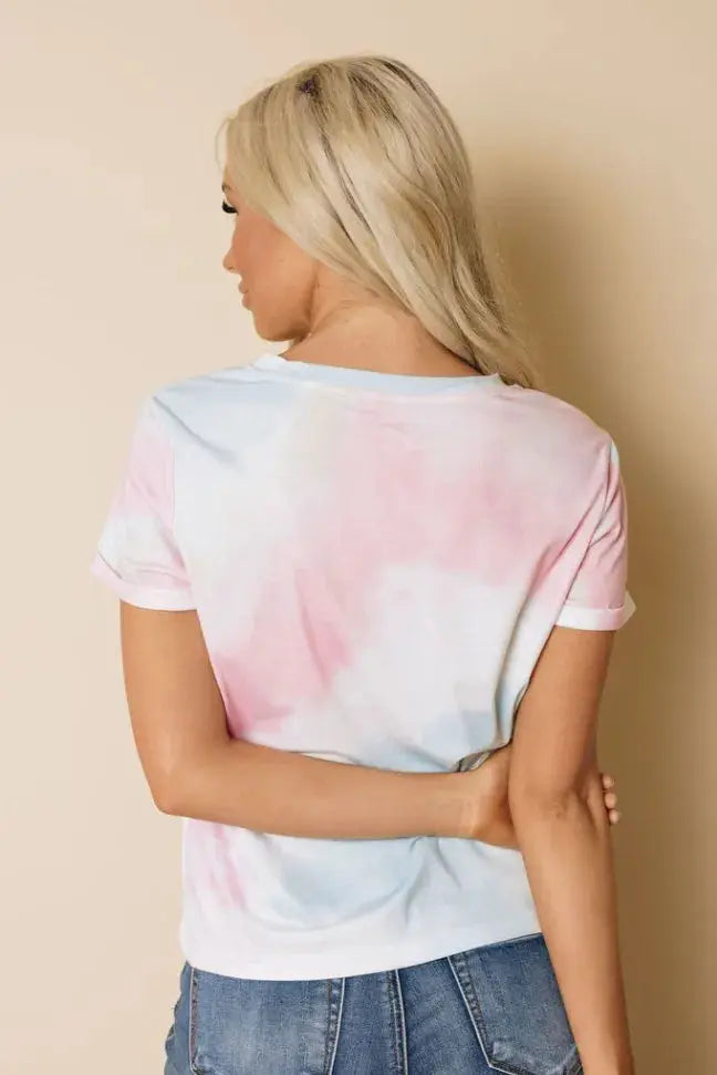 DESERT VIBES Tie-dye Crop Top Stay Warm in Style