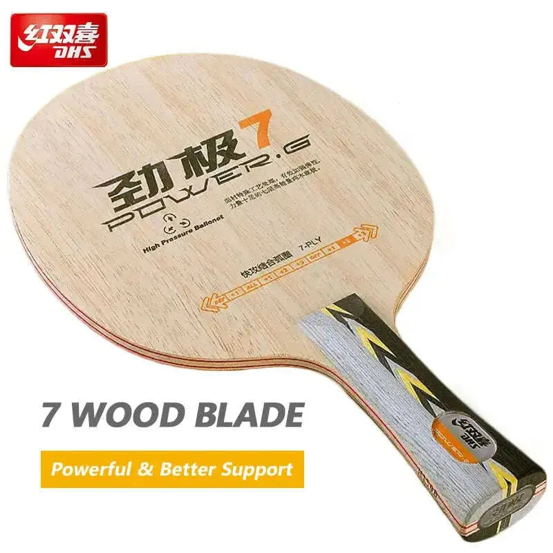 DHS-Power-G7-PG7-Table-Tennis-Racket-7-Pure-Wood-Offensive-Good-Support-Ping-Pong-Blade-with-Original-Box-FreeDropship-335300122