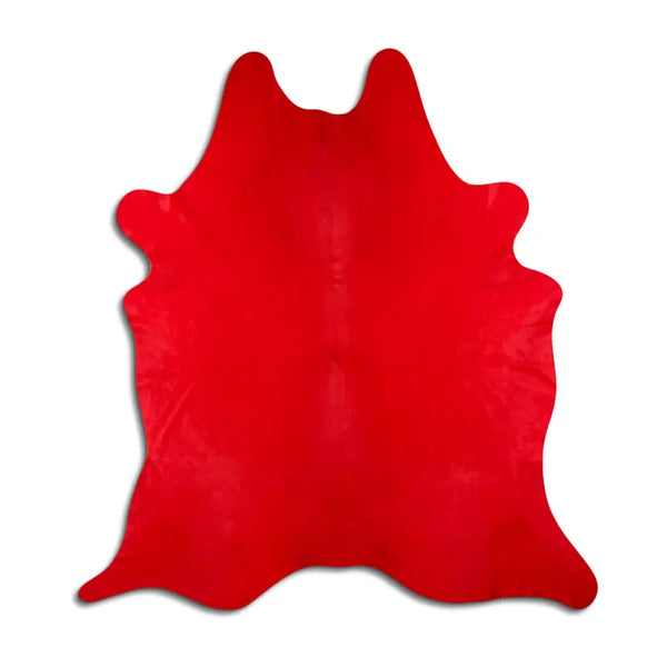 DYED HAIR ON COWHIDE DYED RED MODA-DBK