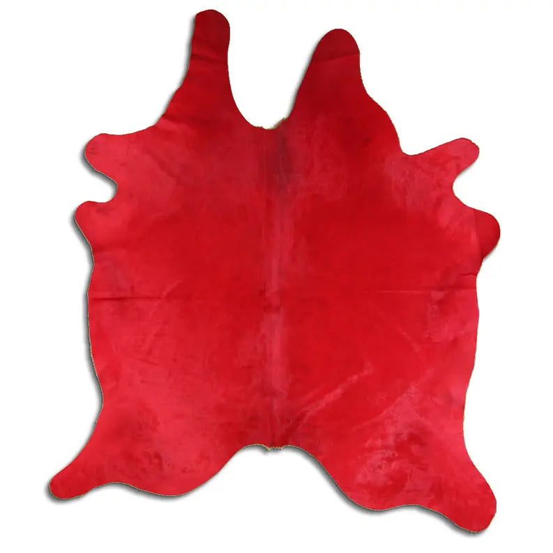 DYED HAIR ON COWHIDE DYED RED MODA-DBK