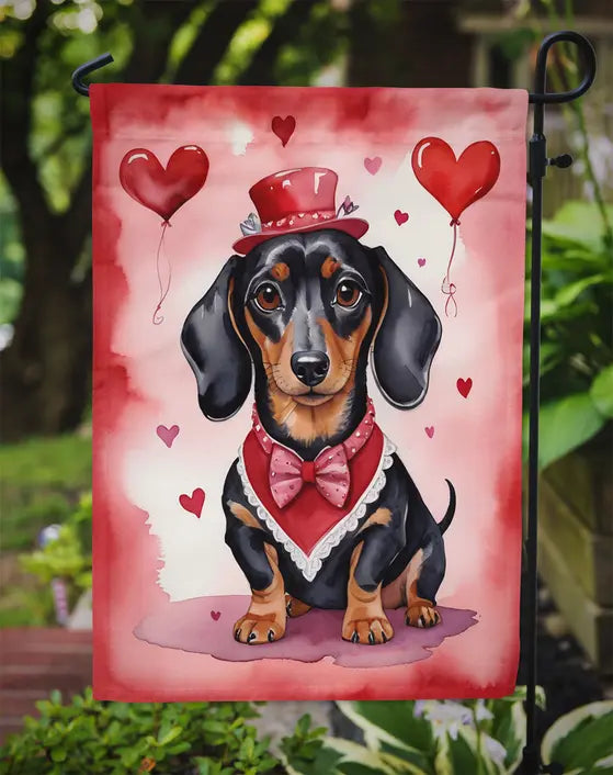 Dachshund My Valentine Garden Flag Caroline's Treasures