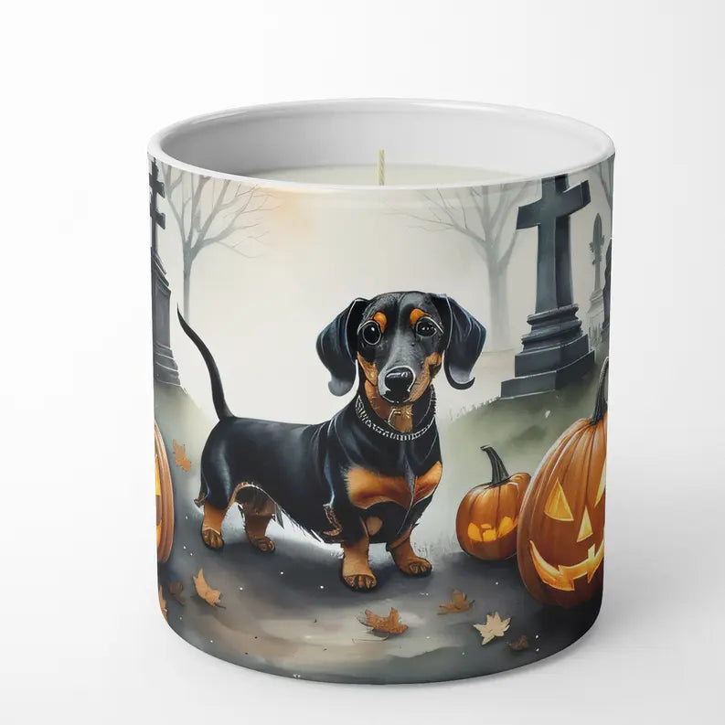 Dachshund Spooky Halloween Pair of Pot Holders Caroline's Treasures