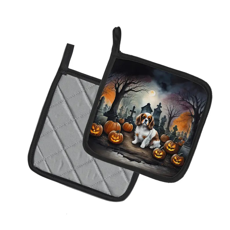 Dachshund Spooky Halloween Pair of Pot Holders Caroline's Treasures