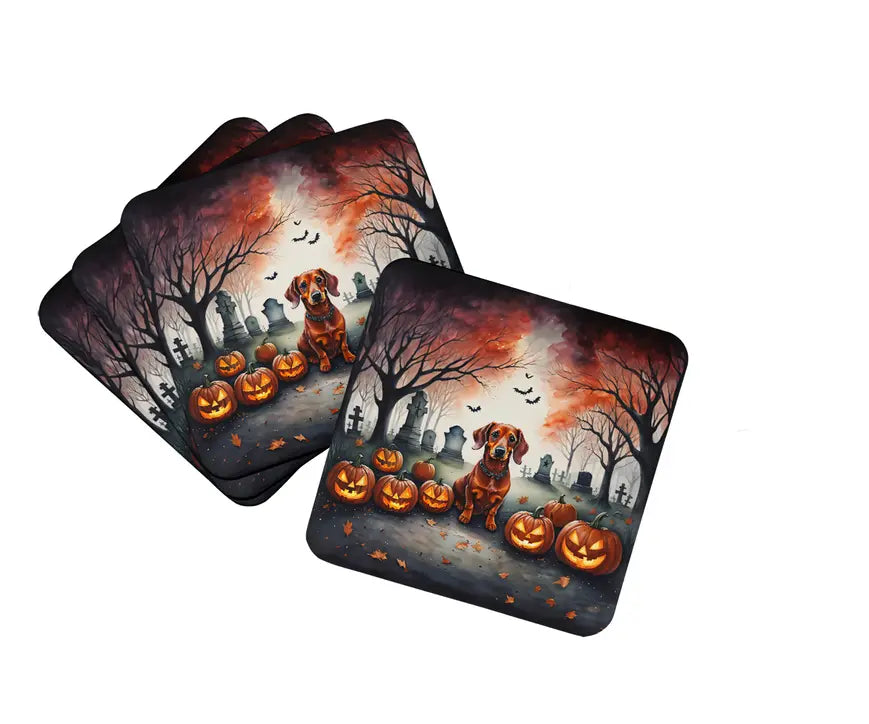 Dachshund Spooky Halloween Pair of Pot Holders Caroline's Treasures
