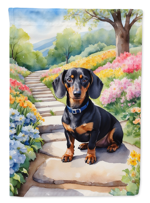 Dachshund Spring Path Garden Flag Caroline's Treasures