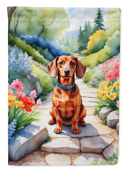 Dachshund Spring Path Garden Flag Caroline's Treasures