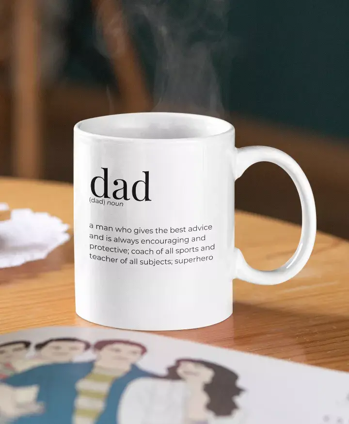 Dad Definition Coffee Mug Black Cat Bazaar