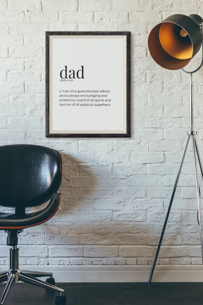 Dad V1 - Greeting Card/Wall Art Print Black Cat Bazaar