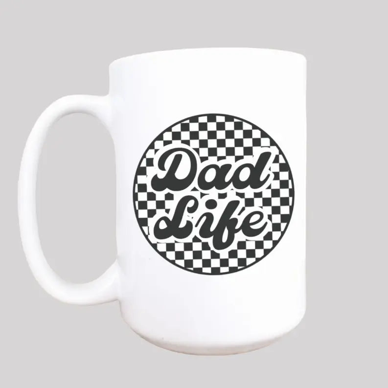 Dad life checker ceramic coffee mug Mug & Mini