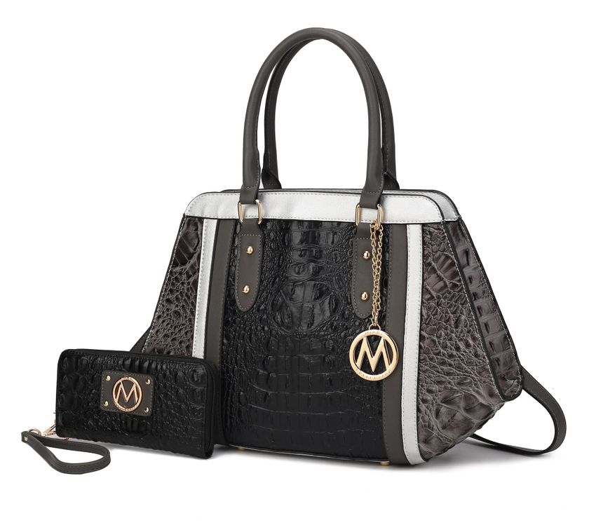 Daisy 2 PCS Croco Satchel bag & Wallet MKF Colletion by Mia K.