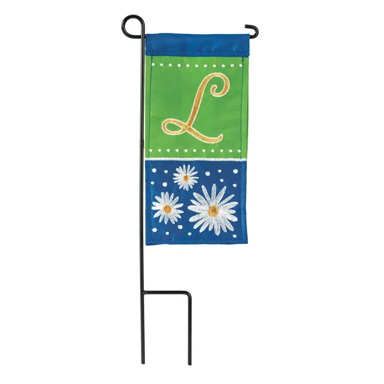Daisy L Monograme Mini Flag With Stand Dicksons Inc