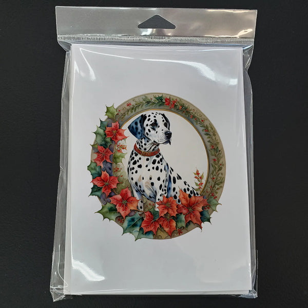 Dalmatian Christmas Flowers Greeting Cards Pack of 8 Caroline's Treasures
