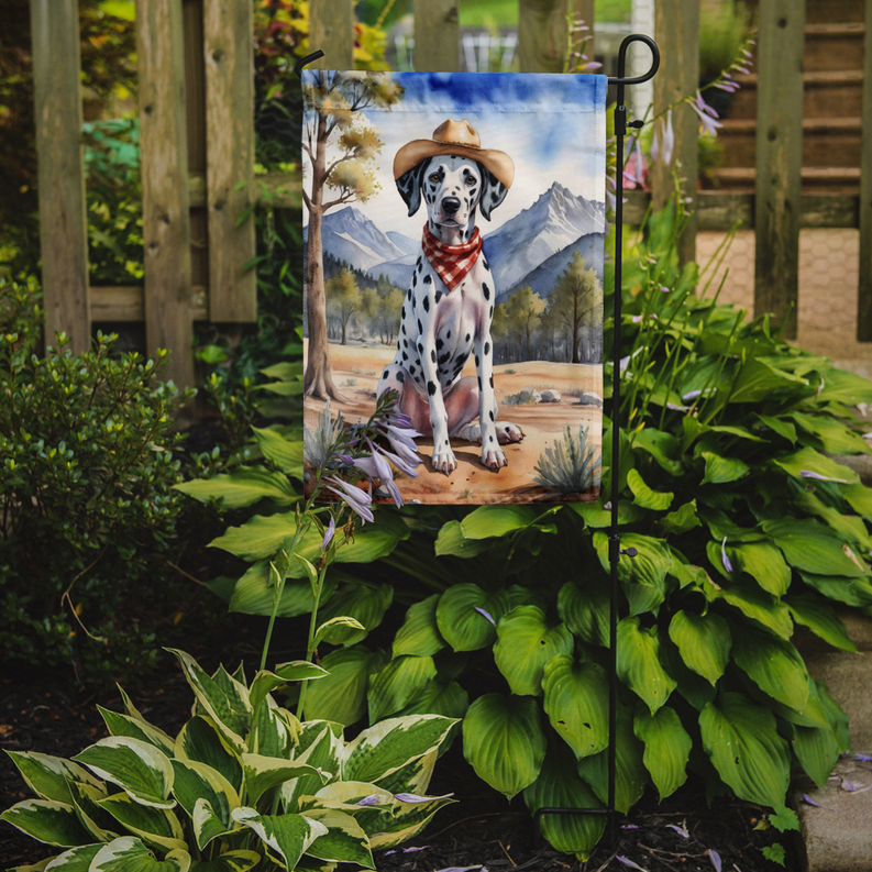 Dalmatian Cowboy Welcome Garden Flag Caroline's Treasures
