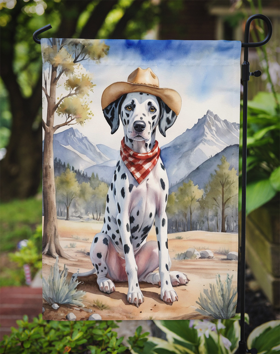 Dalmatian Cowboy Welcome Garden Flag Caroline's Treasures