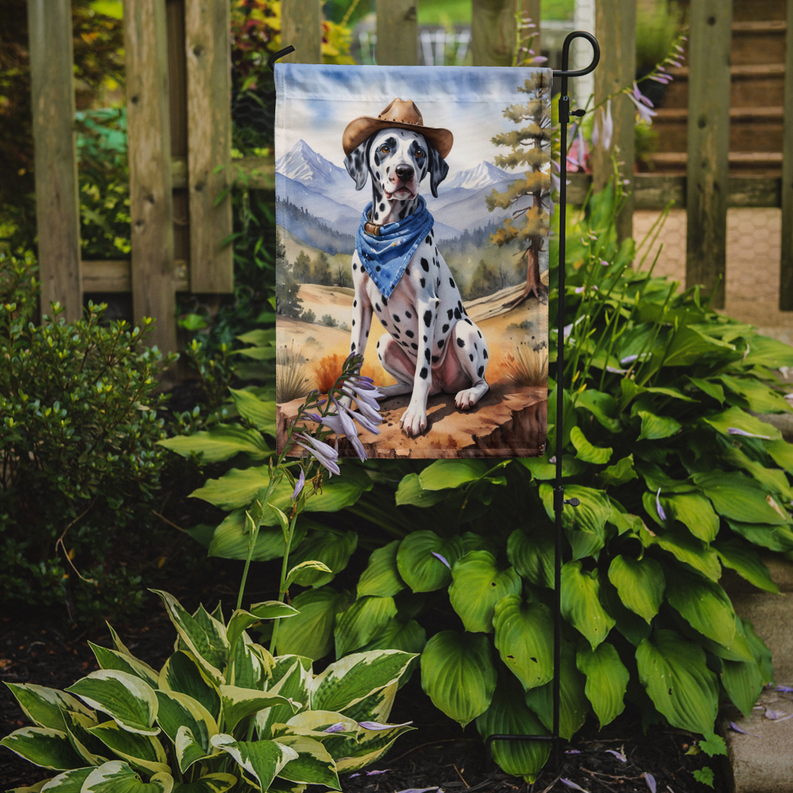 Dalmatian Cowboy Welcome Garden Flag Caroline's Treasures
